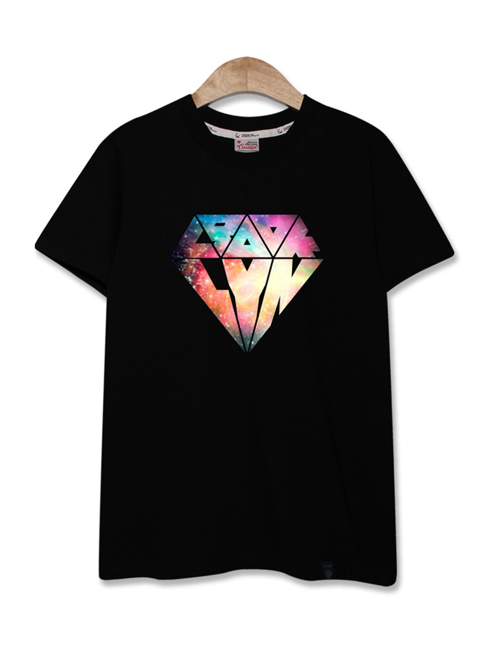 남녀 우주 다이아몬드 반팔 티셔츠 TRS157 (2COLOR)